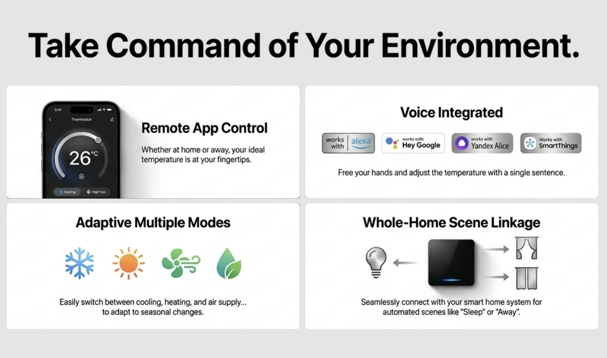 AcmeLink_GW remote app voice mode and smart scene control functions
