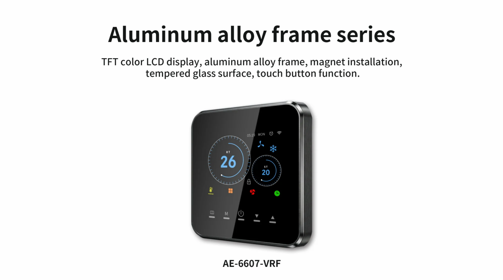 AcmeLink_GW compatible aluminum alloy frame thermostat interface
