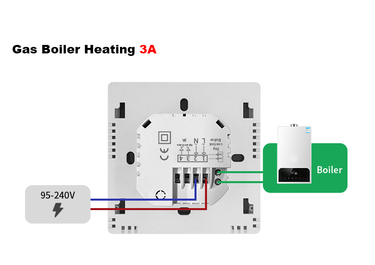 AE-5509D Floor Heating Smart Thermostat wiring diagram 4
