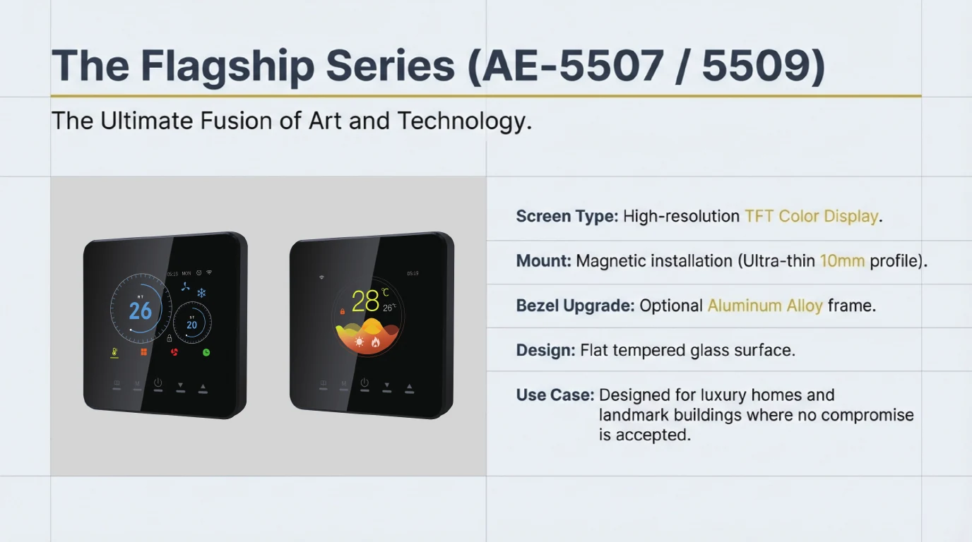 S20 flagship AE-5507 and AE-5509 thermostat series
